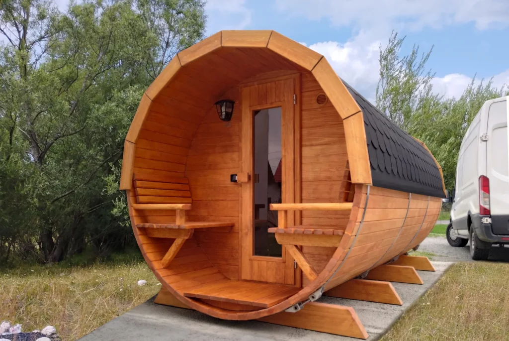 Sauna ogrodowa biberhaus fińska sucha mokra sauny ogrodowe zewnętrzne do ogrodu piec z piecem elektrycznym na drewno harvia huum drewniana biberhaus 432df