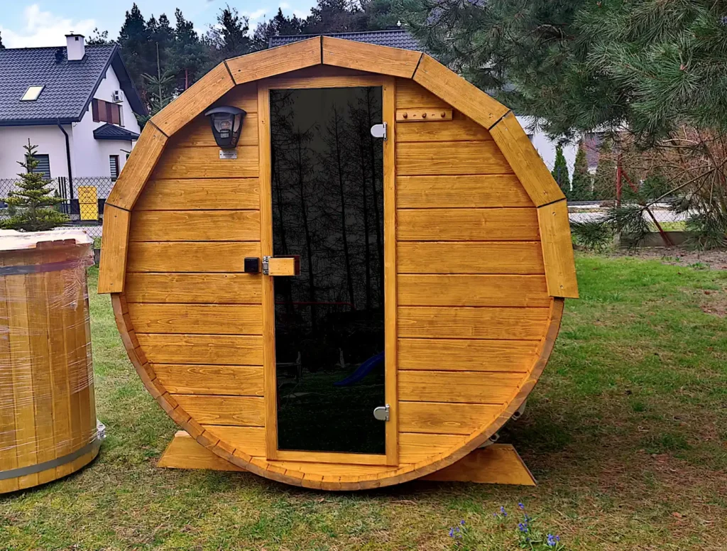 Sauna ogrodowa biberhaus fińska sucha mokra sauny ogrodowe zewnętrzne do ogrodu piec z piecem elektrycznym na drewno harvia huum drewniana biberhaus.com 23455