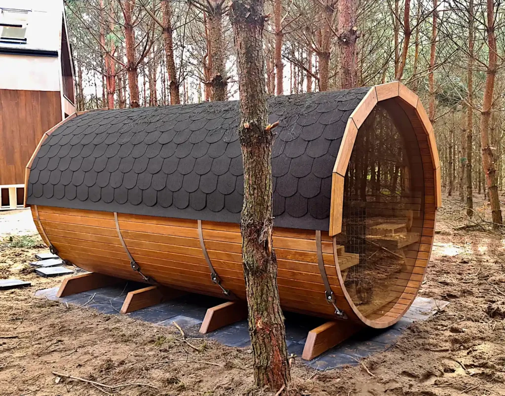 Sauna ogrodowa biberhaus fińska sucha mokra uy