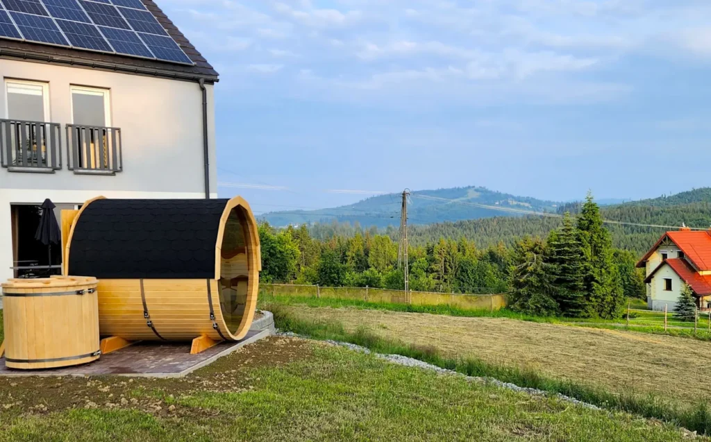 Sauna ogrodowa biberhaus fińska sucha mokra