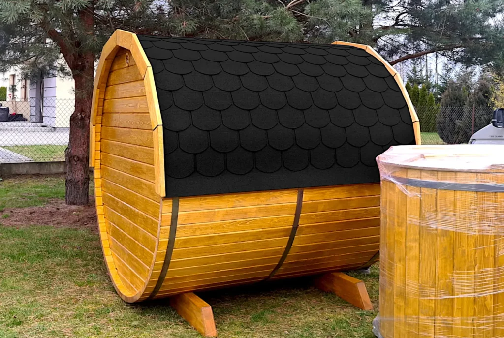 Sauna ogrodowa biberhaus fińska sucha mokra sauny ogrodowe zewnętrzne do ogrodu piec z piecem elektrycznym na drewno harvia huum drewniana biberhaus.com 1234531