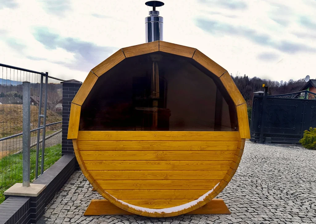 Sauna ogrodowa biberhaus fińska sucha mokra sauny ogrodowe zewnętrzne do ogrodu piec z piecem elektrycznym na drewno harvia huum drewniana biberhaus.com 86