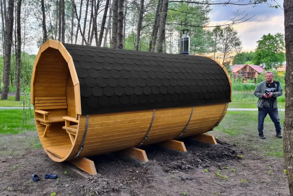 Sauna ogrodowa biberhaus fińska sucha mokra sauny ogrodowe zewnętrzne 4 biberhaus.com