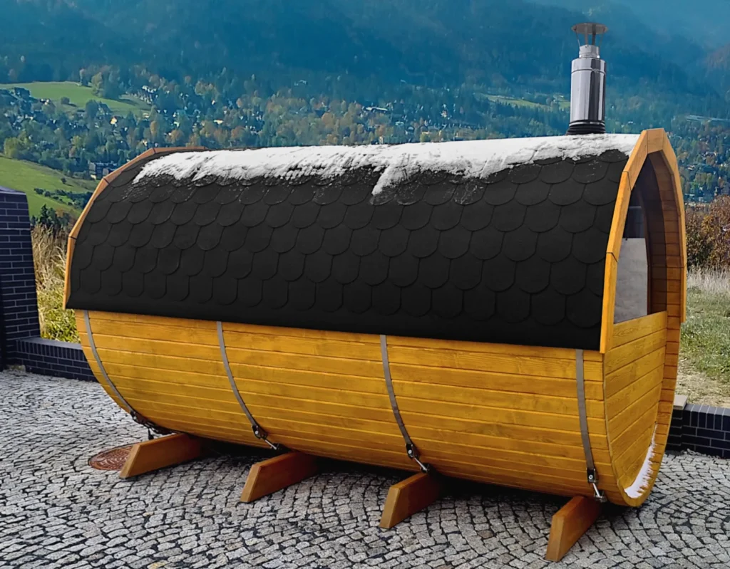 Sauna ogrodowa biberhaus fińska sucha mokra sauny ogrodowe zewnętrzne do ogrodu piec z piecem elektrycznym na drewno harvia huum drewniana biberhaus 400 efew