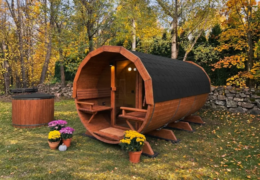 Sauna ogrodowa biberhaus szkło